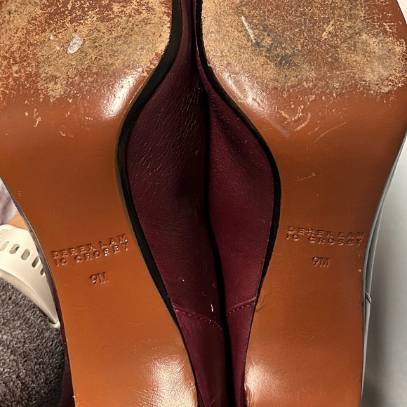 Derek Lam 10 Crosby wine colored square heel knee boots - Picture 7 of 9